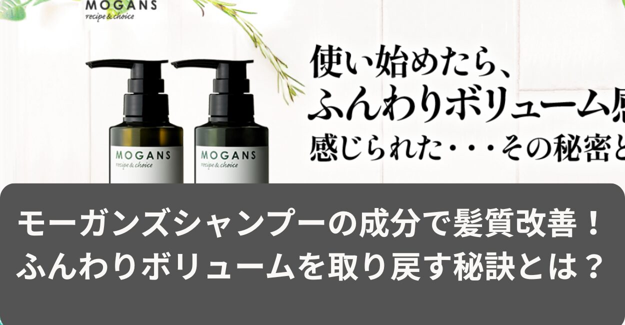 モーガンズシャンプーの成分で髪質改善！